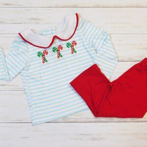 Holly Jolly Candy Cane Outfit Set